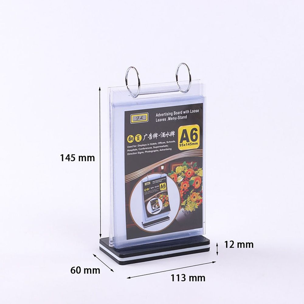 Waterproof Table Menu Stand A4 A5 A6 Flip Menu Stand Clear Paper Menu Display Stand  Dining-table