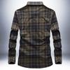Весенне-осенняя рубашка с длинным рукавом, мужская молодежная клетчатая рубашка, тонкий топ, большой размер, мужская рубашка