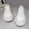 Уродливые милые большие головы маленькие белые туфли женские весна 2025 новые кожаные туфли на платформе универсальные спортивные и любительские туфли для сноуборда