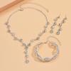 Crystal Rhinestones, Necklaces, Stud Earrings, Bracelets, Three-Piece Jewelry Accessories, Wedding And Bridal Accessories.
