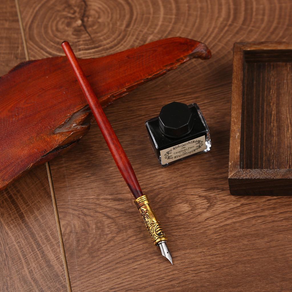 Vintage Student Pen Gift Box Metal Nib Pen, Calligraphy Pen Training Class Gift Pen Set