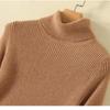 Осень-зима женский шерстяной свитер бесшовный водолазка кашемировый пуловер базовый тонкий трикотаж однотонная одежда топ