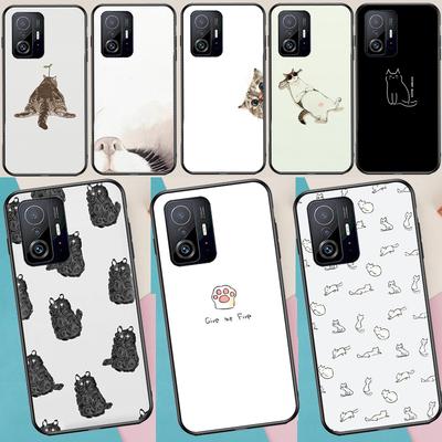 Минималистичный чехол с котами для Xiaomi 14T Pro 13T 11T 12T 13 14 15 Ultra POCO X7 Pro X3 X5 X6 M6 F5 F6 Pro