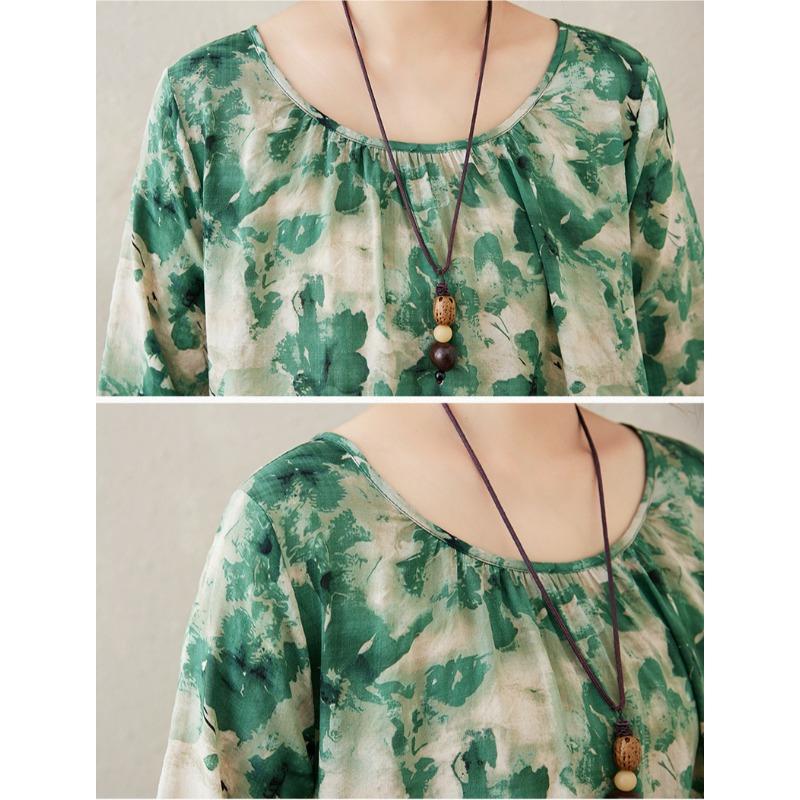 DIMANAF Новое 2025 Женское Весеннее Свободное Платье Большие Размеры Базовое Цветочное Винтажное Длинное Платье Элегантное Хлопковое Повседневное Платье Оверсайз