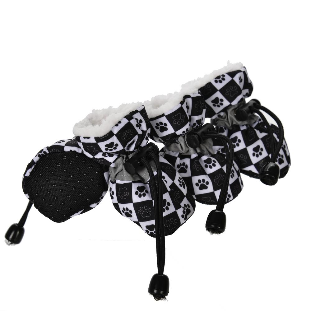 4 шт./компл. обувь для собак светоотражающие противоскользящие ботинки для домашних животных для маленьких средних собак кошек утолщенные зимние теплые флисовые ботинки для щенков чихуахуа