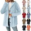 Women's Solid Color Fashion Casual Warm Fashion Diamond Plush Hooded Cardigan Coat