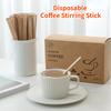 Одноразовая палочка для перемешивания кофе Деревянные кофейные аксессуары Дерево Твердая древесина Длинная ручка Мешалка для напитков Пищевой класс Индивидуальная упаковка