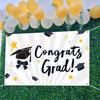 Foldable Graduation Backdrop Anti-Fall Polyester Non-Fading Hanging Graduation Banner Party Supplies