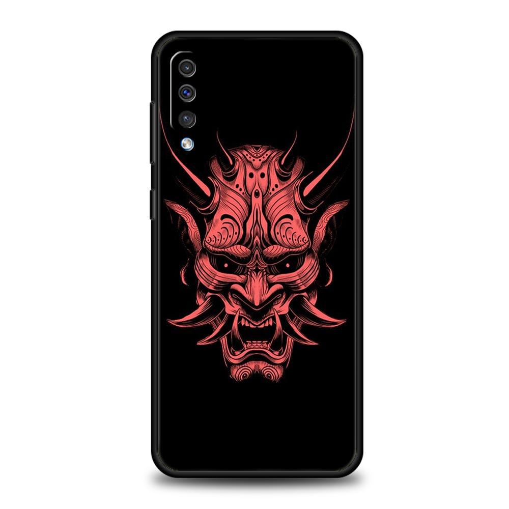 Чехол для телефона Samsung Galaxy A52 A14 A50 A70 A10S A30 A40 A20S A20E A02S A12 A22 A72 A32 5G A04s Самурай Они Маска Мягкий чехол