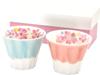 Ceramic Ai Mt. Fuji Pair Cups Blue/Pink Size: Approx. W20 D10 H8 41143