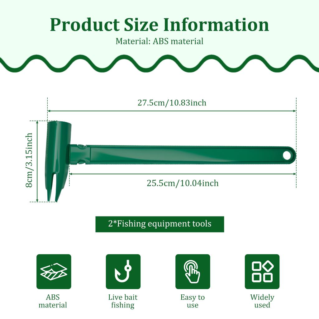 2Pcs Intelligent Live Bait Catcher Live Bait Holder Tool for Fishing Easy Catching & Hooking Bait Fixer for Earthworms & Minnows
