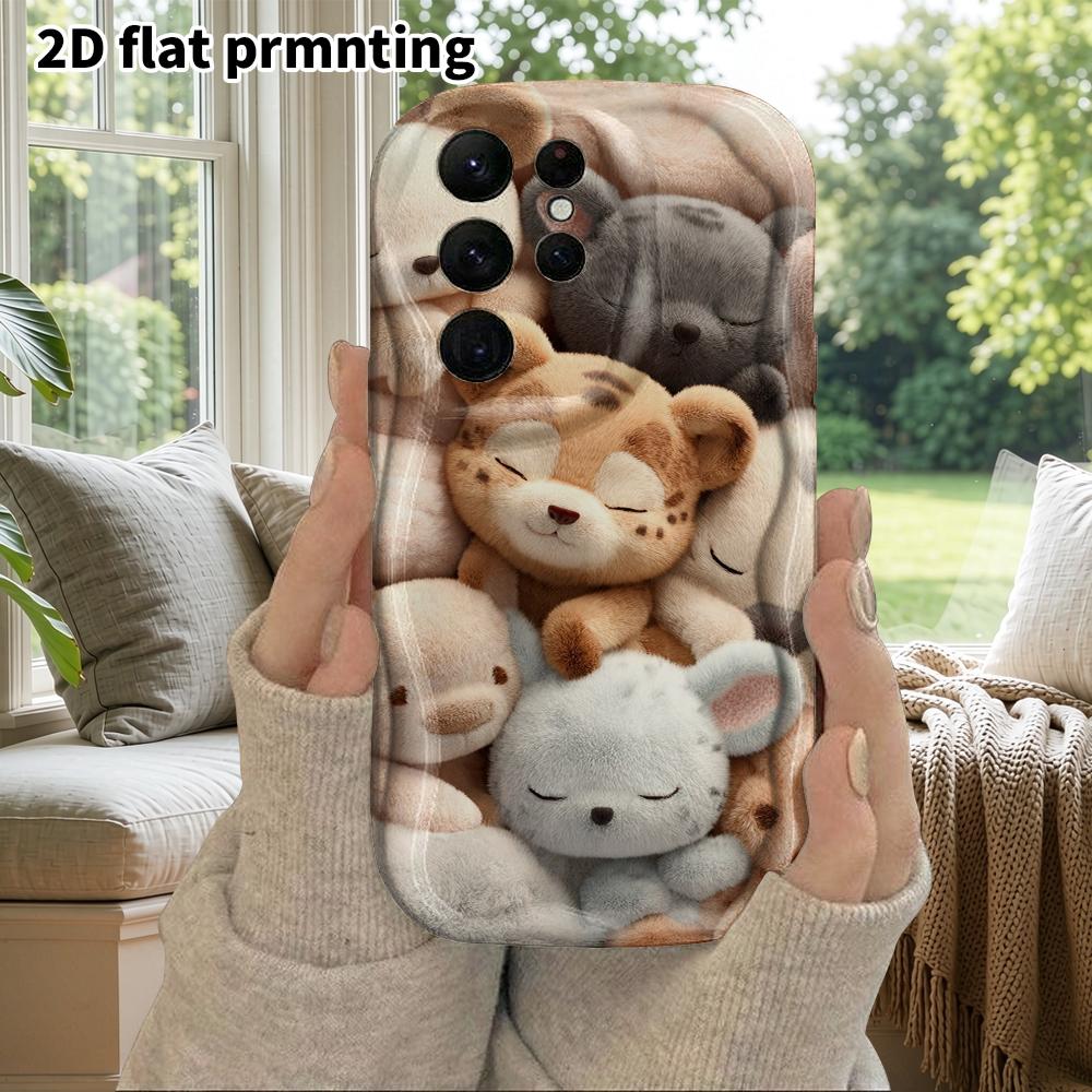 Phone Case: 2D Flat Samsung Galaxy A34 A35 M05 M06 S20 S22 S21 FE Plus 5G Protective Case, Couples Style, Sleeping Together, Christmas and Halloween G