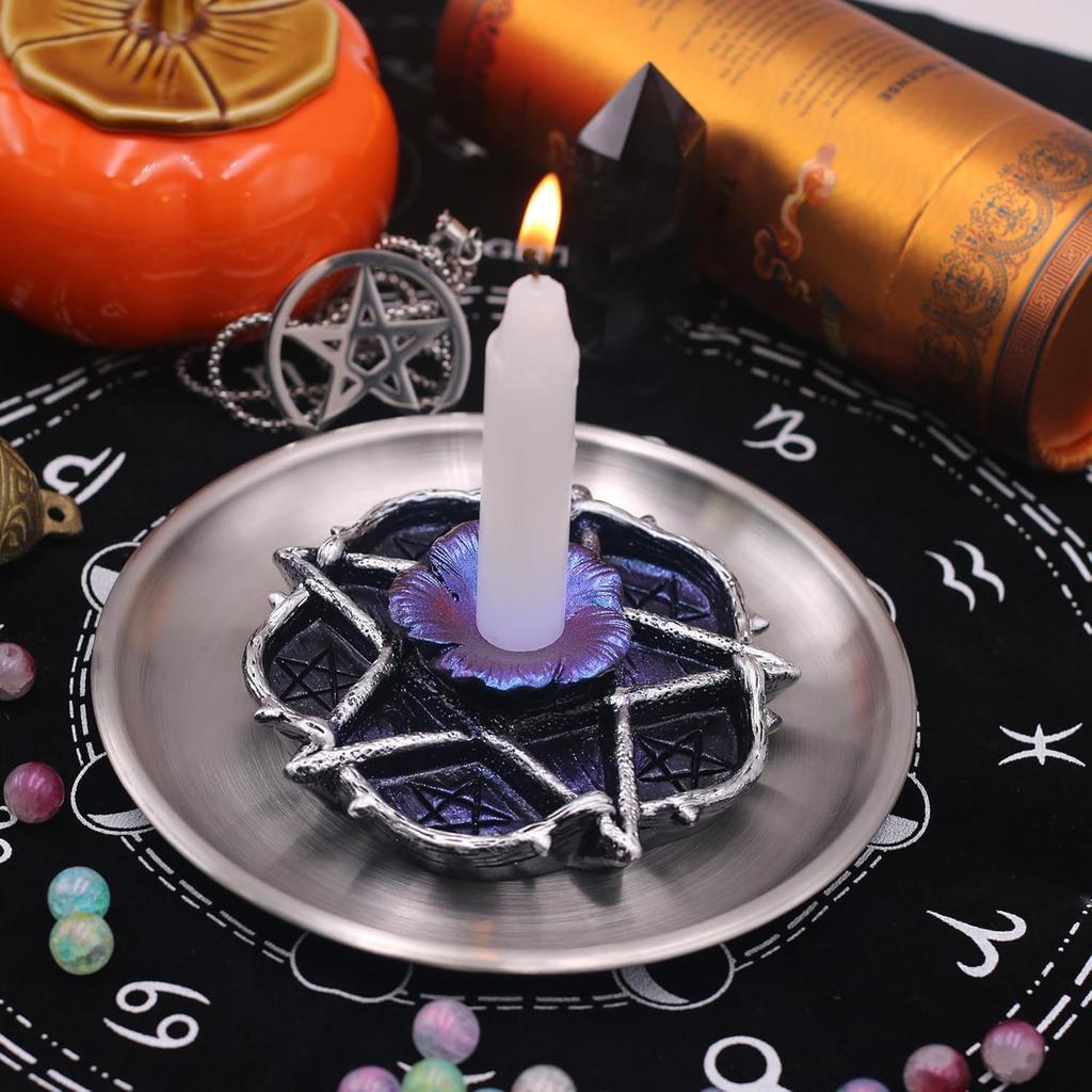Offering Bowl Ritual Plate Great for Altar use, Shamanic Wicca Ritual, Incense Burner, Smudging, Decoration (Metatron)