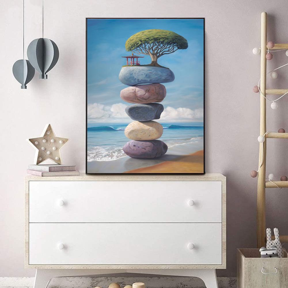 Round Diy Diamond Painting Cross Stitch Craft 5D Handmade Diamond Embroidery Landscape Animals Rhinestone Mosaic Gift Home Decoration