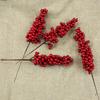 10Pcs Mini Round Artificial Red Berries Xmas Flower New Year Home Ornaments
