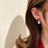 Элегантные серьги-гвоздики с подвеской в виде снежинки - Роскошные модные украшения для женщин