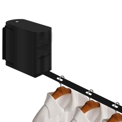 Telescopic Clothes Drying Rope, Heavy-Duty Adjustable Drying Rope with Wide Bandwidth, Self-Adhesive Wall-Mounted Chassis, Windproof Hanging Holes, Ad