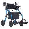 VEVOR 2-in-1 Rollator Walker & Transport Chair for Seniors, Foldable Rolling Walker Wheelchair