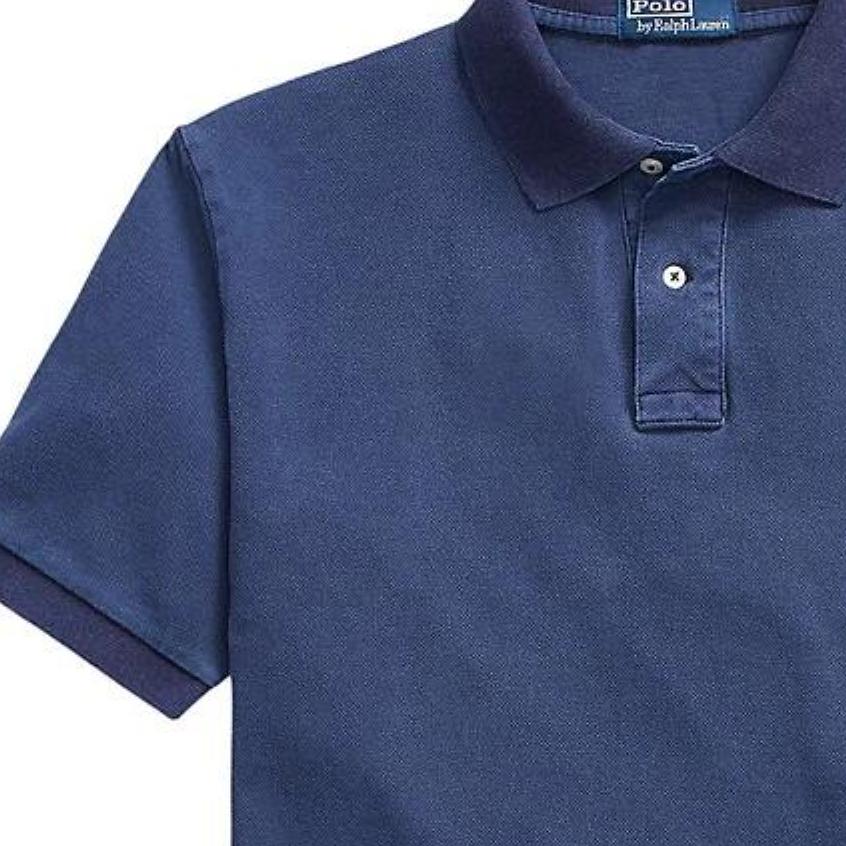 Polo Ralph Lauren SS23 однотонный вышитый логотип пуловер прямого кроя с коротким рукавом рубашки поло мужские рубашки поло синий 710850860-010