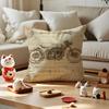 Da VVinci Inspired Sketches Cushion Cover Silky Short Plush Invisible Zipper Dustproof Sofa Pillow Case for Home Decor