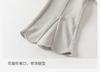 Davidella girls' bell bottoms thin summer clothes new children's knitted cropped pants baby casual pants