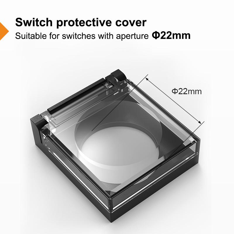 Waterproof Push Button Switch High Head Transparent Guard Case For Electrical Appliances Outdoor Installation
