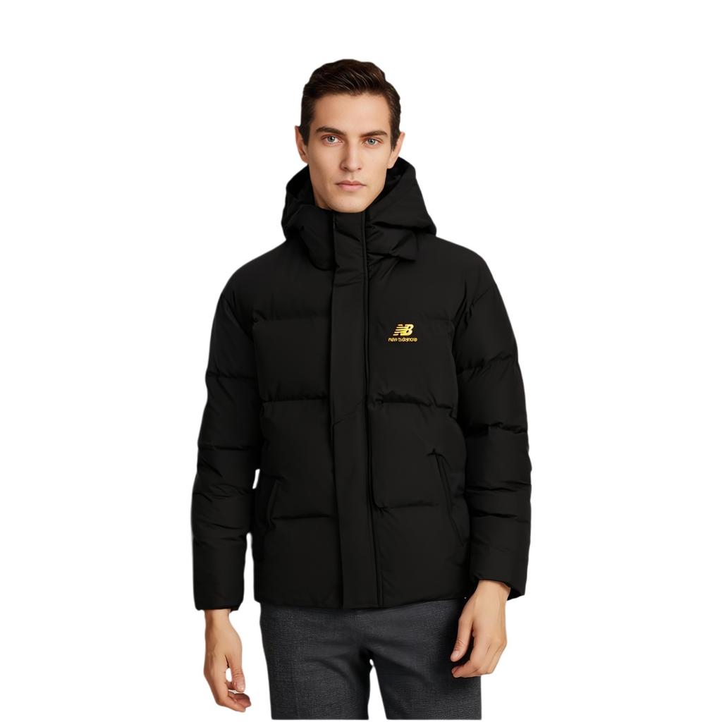 New Balance Warm Down Jacket Asia Sizing 'Black Orange' Men's AMJ04347-BK