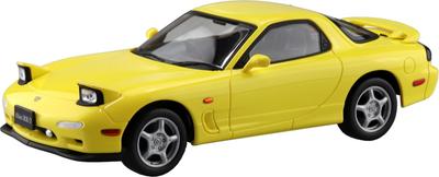 Aoshima Bunka Kyozai Масштаб Rakupla Snap Kit Infini FD3S Competition Yellow Mica Пластиковая модель 1/32 № 04-CY RX-7 Предварительно окрашенная (Автомобиль)