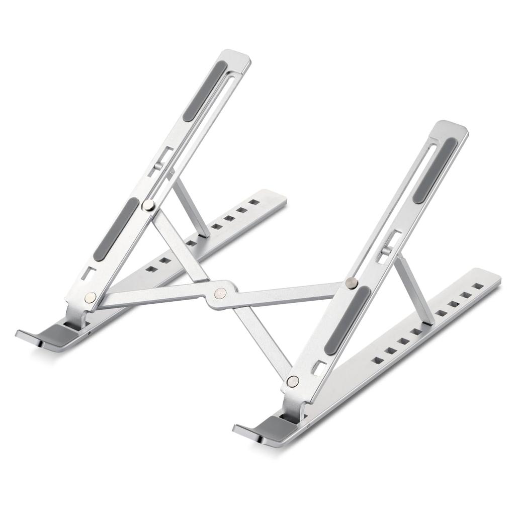 Elecom Folding Laptop 9 Angle Levels Up To Inch Silver PCAWLTSCASV Stand, ~17.3 Inch, 12.9 Tablet,