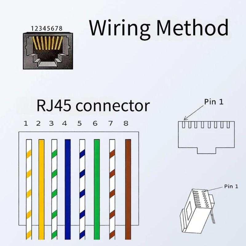 Адаптеры RJ45 Male на 8-пиновые клеммы Экранированные без пайки Коннекторы для Cat5 Cat6 для ПК Роутеров CCTV Сетевых DIY-проектов