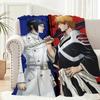 BLEACH Classic animation Throw Lightweight 240g Flannel Blanket Soft Skin-friendly for Summer Cooling