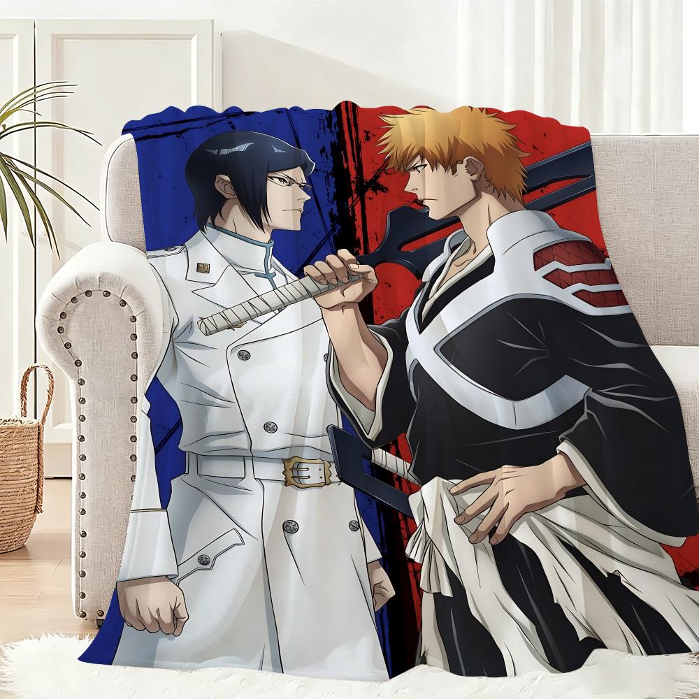 BLEACH Classic animation Throw Lightweight 240g Flannel Blanket Soft Skin-friendly for Summer Cooling
