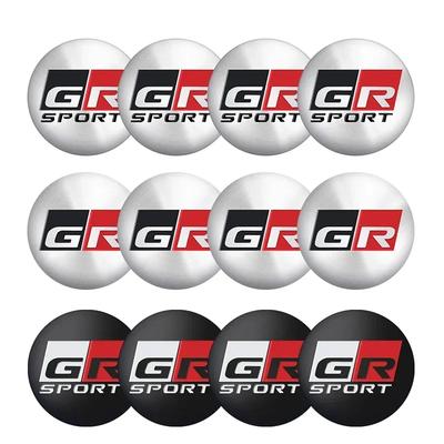 4 шт. 56 мм Наклейки на центральные колпачки дисков с логотипом GR Sport Наклейка на диск Для Toyota Corolla 86 Supra CHR Yaris Camry Prius Rav4 Авто