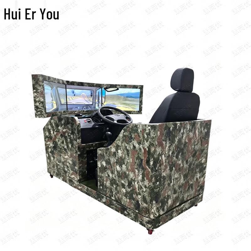 Huieryou Single-Seat Car Driving Simulator with Three Screens
