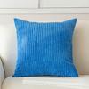 2Pcs Striped Corduroy Throw Pillow Covers Solid Color Decorative Cushion Cases Set for Sofa Bed