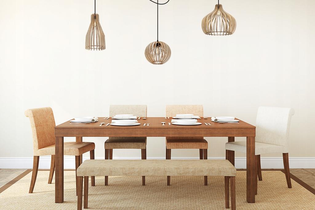 MODERN WOODEN CEILING HANGING LAMP MIX LED