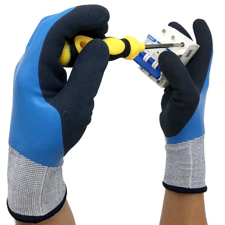Latex Double Coated Safety Winter Gloves Waterproof Thermal Gloves Work Gloves Men