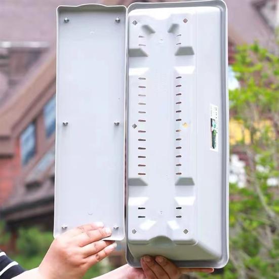 Vegetable Growing Box Flowerpot with Drainage Holes Thickened Edge Strong Load-Bearing Indoor Rectangular