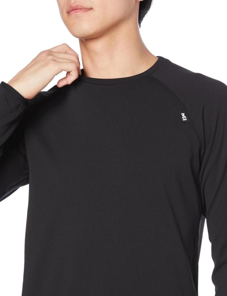 Climbing cut and sew dry grid crew MIV02041 M [Millet] Men's Black-Noir