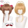 Anime Cosplay Wig Sakura Kinomoto Cosplay Wig 46cm Short Women Girl Cosply Wig Heat Resistant Synthetic Hair
