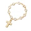 1Pc Vintage Minimalist Zircon Cross Pendant Car Steering Wheel Ornament, Gift for Car Lovers & Friends