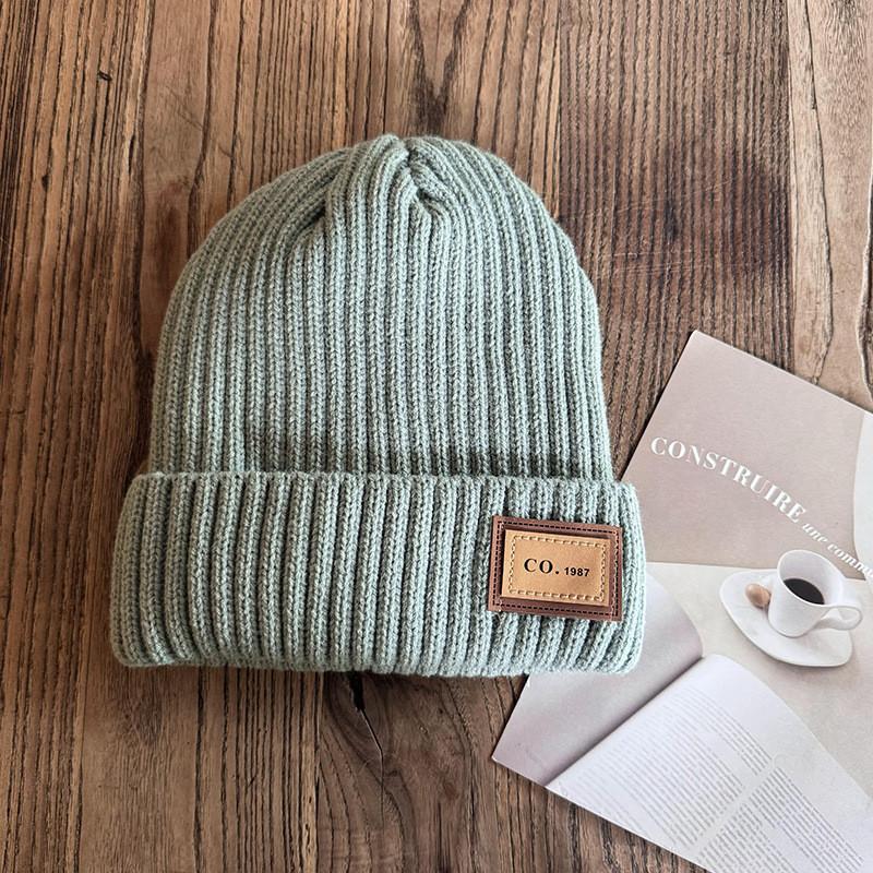 Style Woolen Beanie For Women And Men Thick Knit Cap With Wind Resistance For Autumn And Winter