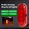 Задний фонарь для велосипеда с датчиком тормоза, водонепроницаемый, USB, перезаряжаемый, универсальный, для горного велосипеда, для езды на велосипеде ночью, предупреждающий задний фонарь