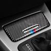 Carbon Fiber Auto Storage Box Panel Trim Cover Decoration Stickers Interior For BMW E90 E92 E93 3 Series 2005-12 Car Accessories