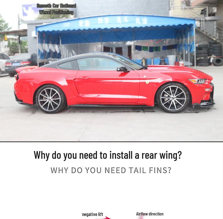 Carbon Fiber Rear Spoiler Wing for 2015-2020 Ford Mustang Trunk Lid