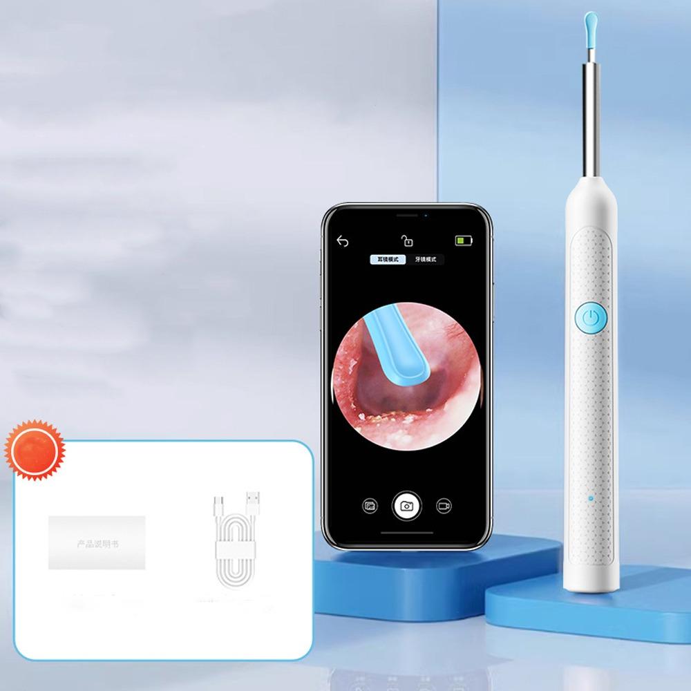 Wireless WiFi Otoscope Endoscope HD Camera Wax Removal Tool Smart Visual Ear Cleaner Kids Adults