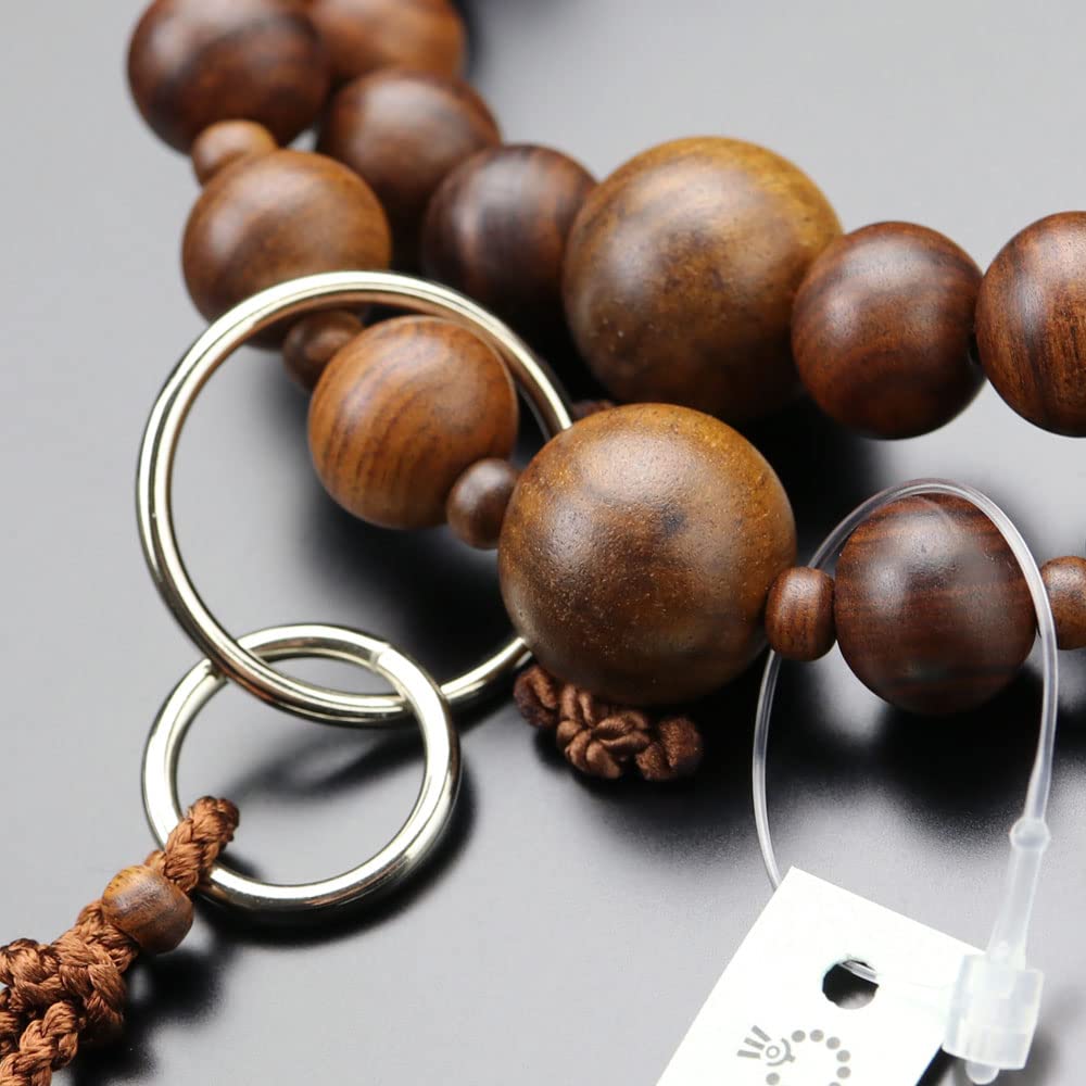 Четки секты Дзёдо для мужчин Санма Дзёдо сандаловое дерево Намиканы санскритские четки Тэнбо Киотские четки Киотские натуральные деревянные двухрядные деревянные