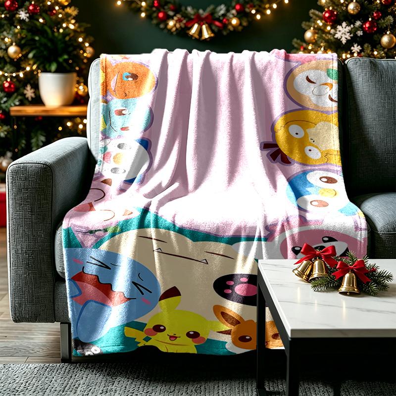 [Cartoon Girl Character Blanket] Soft Throw Blanket for Bed Sofa, Holiday Gift Blanket for Women Men Family Friend