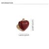 Glaze Vintage Elegant Enamel Stud Earrings Heart Ear Buckle Women Jewelry Korean Style Earrings