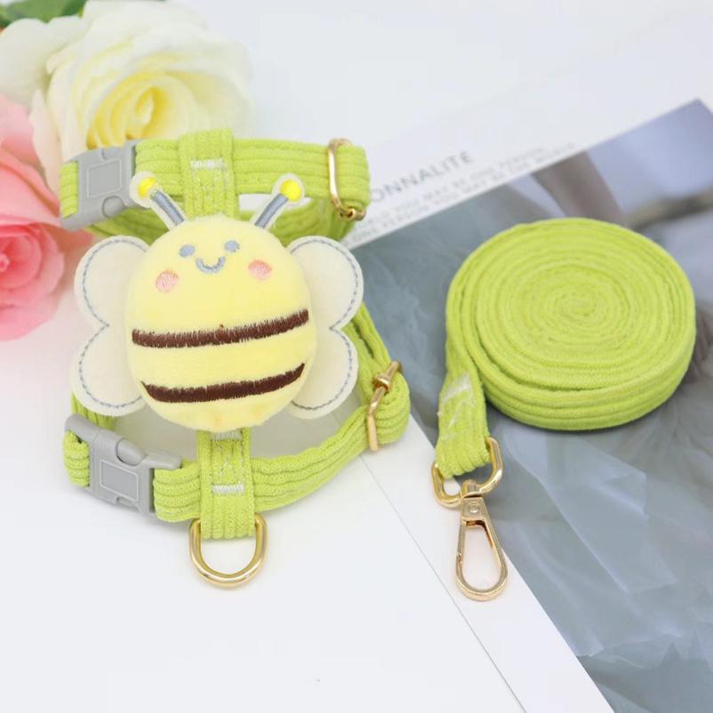 Pet chest and back lightweight cat chest and back fashionable cute little bee chest and back dog out door traction rope